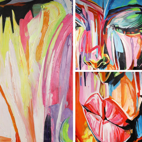 Francoise Nielly Abstract Hand Painted Oil Painting Knife Palette Framed Wall Art - The Finishing Touch Decor, LLC