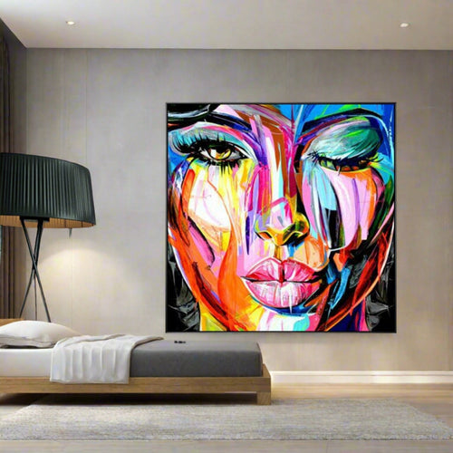 Francoise Nielly Abstract Hand Painted Oil Painting Knife Palette Framed Wall Art - The Finishing Touch Decor, LLC