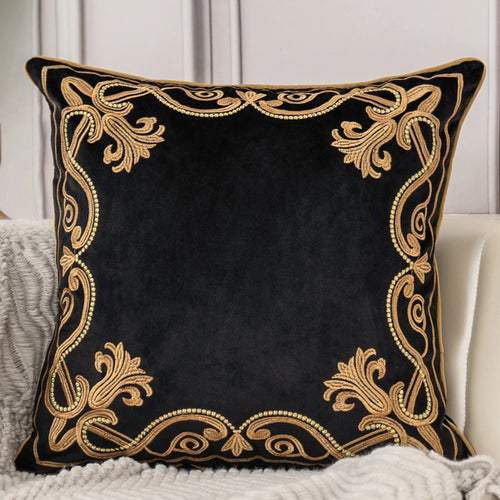 Luxury Handmade European Embroidery Velvet Throw Pillow Covers - The Finishing Touch Decor, LLC