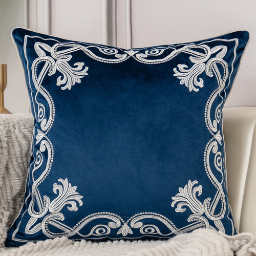 Luxury Handmade European Embroidery Velvet Throw Pillow Covers - The Finishing Touch Decor, LLC