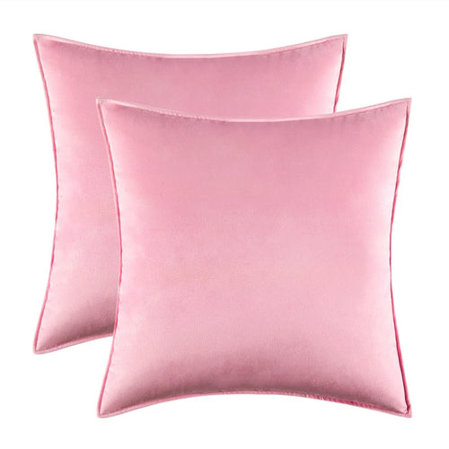 Bold Color Light Velvet Throw Pillow Covers Set - The Finishing Touch Decor, LLC