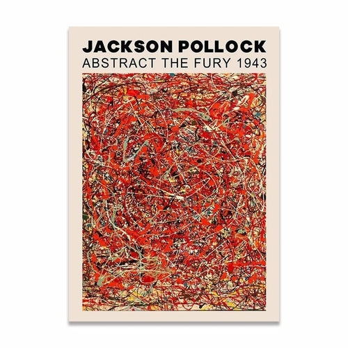 Jackson Pollock Abstract Expressionist Painting Canvas Print - The Finishing Touch Decor, LLC