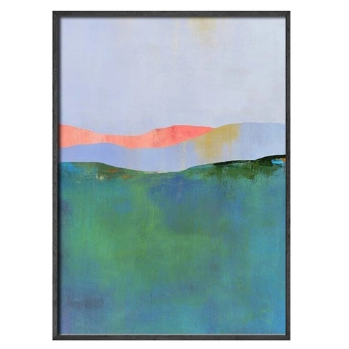 Vivid Color "Mountain Sunrise" on Canvas Paintings Print Modern Wall Art - The Finishing Touch Decor, LLC