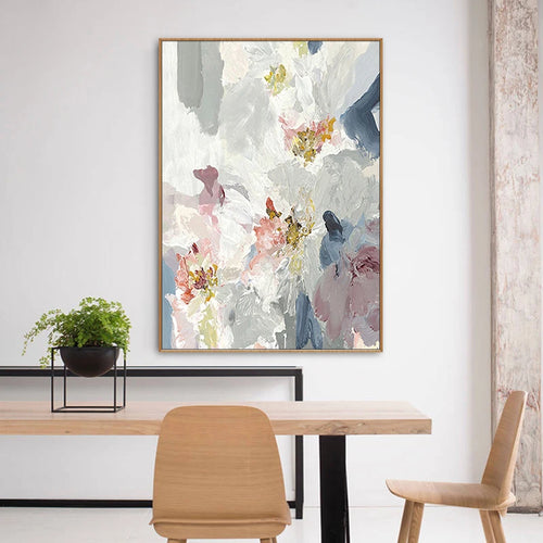 Hand-Painted Abstract Impressionist Pastel Oil Canvas Painting - The Finishing Touch Decor, LLC