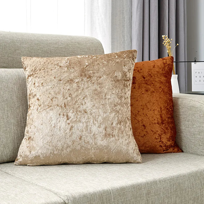 Crushed Velvet Nordic Throw Pillow Cushion Cover - Color/Sz Variety - The Finishing Touch Decor, LLC