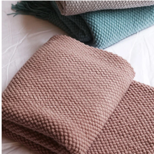 Waffle Embossed Knit Throw Blanket or Bedspread - The Finishing Touch Decor, LLC