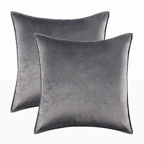 Bold Color Light Velvet Throw Pillow Covers Set - The Finishing Touch Decor, LLC