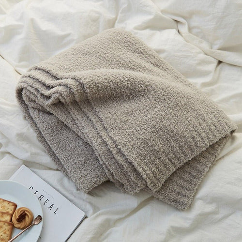 Cozy Knit Microfiber Soft Throw Blanket - color Variety - The Finishing Touch Decor, LLC