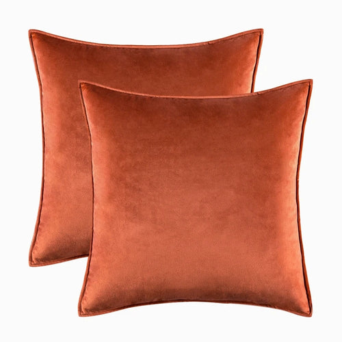 Bold Color Light Velvet Throw Pillow Covers Set - The Finishing Touch Decor, LLC