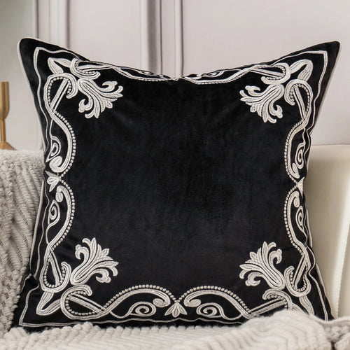 Luxury Handmade European Embroidery Velvet Throw Pillow Covers - The Finishing Touch Decor, LLC