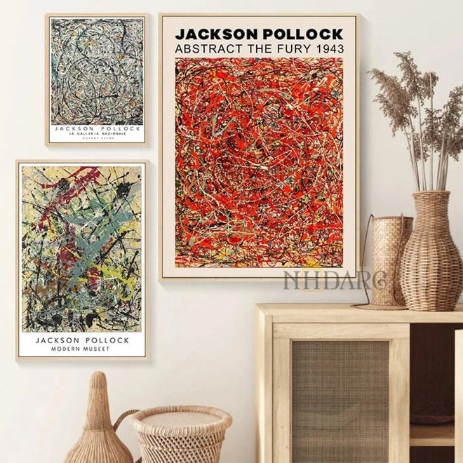 Jackson Pollock Abstract Expressionist Painting Canvas Print - The Finishing Touch Decor, LLC