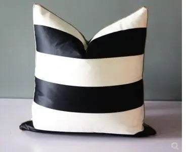 Simple Modern Black & White Striped Throw Pillow Cover - The Finishing Touch Decor, LLC