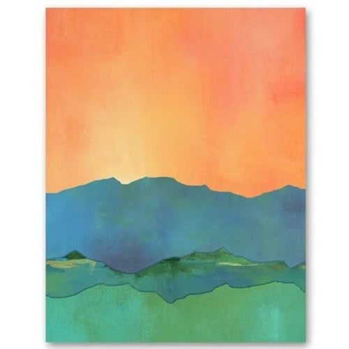 Vivid Color "Mountain Sunrise" on Canvas Paintings Print Modern Wall Art - The Finishing Touch Decor, LLC