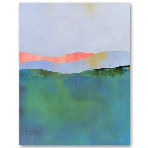 Vivid Color "Mountain Sunrise" on Canvas Paintings Print Modern Wall Art - The Finishing Touch Decor, LLC