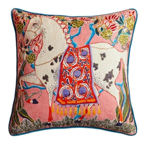 Eclectic Antique Swan & Animal Scenes Throw Pillow Covers - The Finishing Touch Decor, LLC