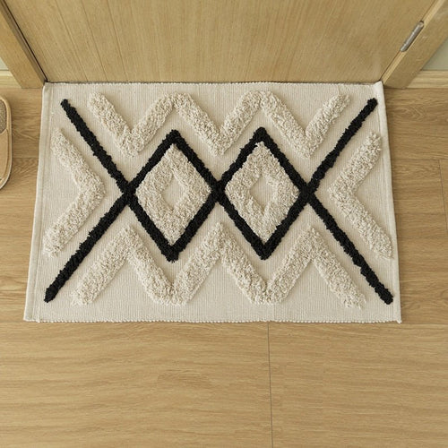 Moroccan Pattern Handmade Small Area Tufted Door Rug - The Finishing Touch Decor, LLC