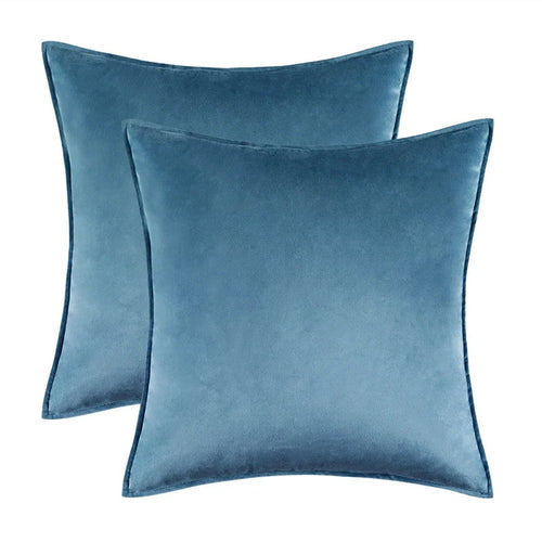 Bold Color Light Velvet Throw Pillow Covers Set - The Finishing Touch Decor, LLC