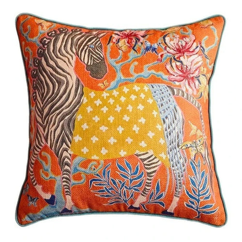 Eclectic Antique Swan & Animal Scenes Throw Pillow Covers - The Finishing Touch Decor, LLC