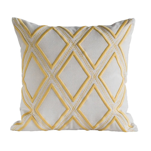 Embroidered Quatrefoil Pattern Throw Pillow Covers - The Finishing Touch Decor, LLC