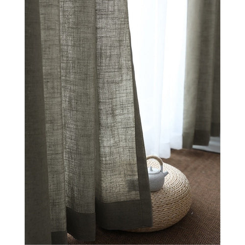 Linen Textured Semi-Shade Gauze Long Window Curtains - The Finishing Touch Decor, LLC