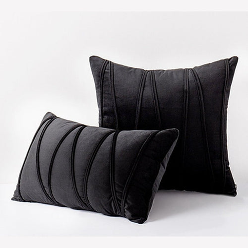 Modern Velvet Lined Solid Color Shams Soft Throw Pillow Cover - Color Variety - The Finishing Touch Decor, LLC