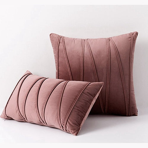 Modern Velvet Lined Solid Color Shams Soft Throw Pillow Cover - Color Variety - The Finishing Touch Decor, LLC