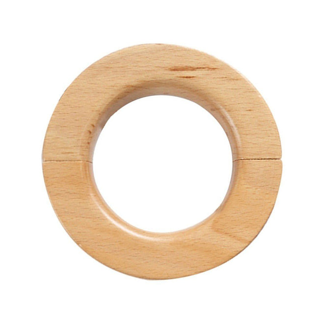 Circular Wood Magnetic Curtain Holder Tiebacks - Set of 2 - The Finishing Touch Decor