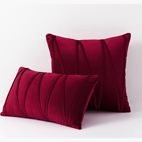 Modern Velvet Lined Solid Color Shams Soft Throw Pillow Cover - Color Variety - The Finishing Touch Decor, LLC