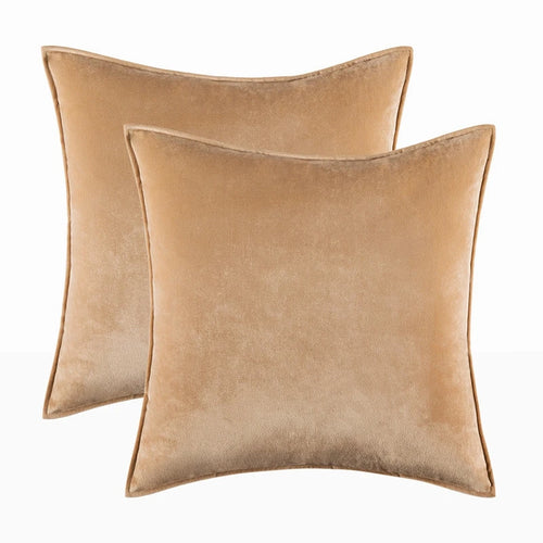 Bold Color Light Velvet Throw Pillow Covers Set - The Finishing Touch Decor, LLC