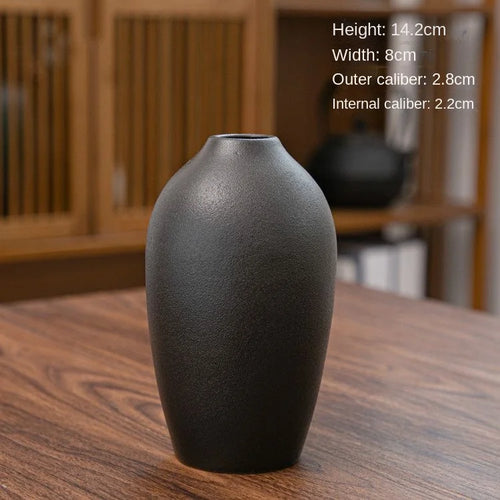 Black & White Ceramic Vase Modern Simple Vases - The Finishing Touch Decor, LLC