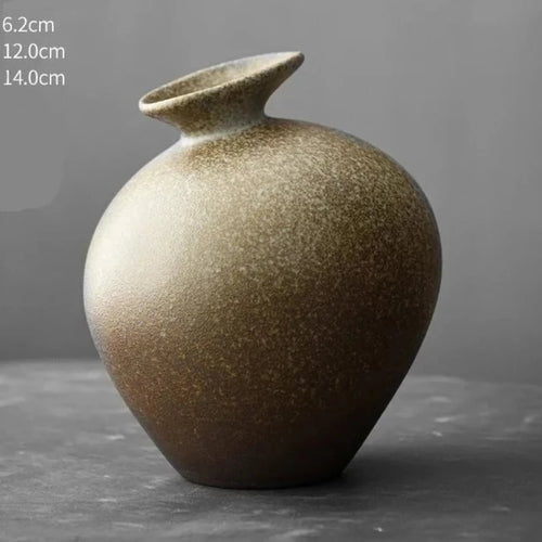 Brushed Terracotta Japanese Style Minimalist Vases - The Finishing Touch Decor, LLC