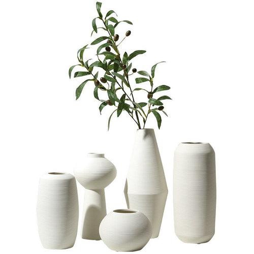 Brushed Handmade Ceramic Modern Minimalist Vases - The Finishing Touch Decor, LLC