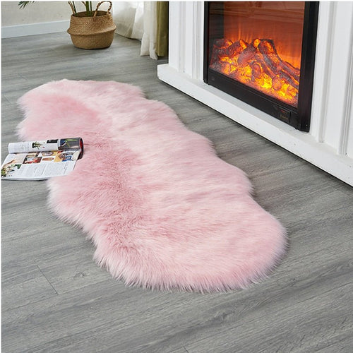 Soft Shaggy White Faux Fur Area Rug Floor & Chair Throw Carpet - The Finishing Touch Decor, LLC