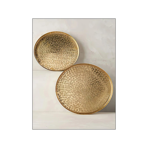 Gilded Discs Deco Modern Canvas Wall Art Print Set - The Finishing Touch Decor, LLC