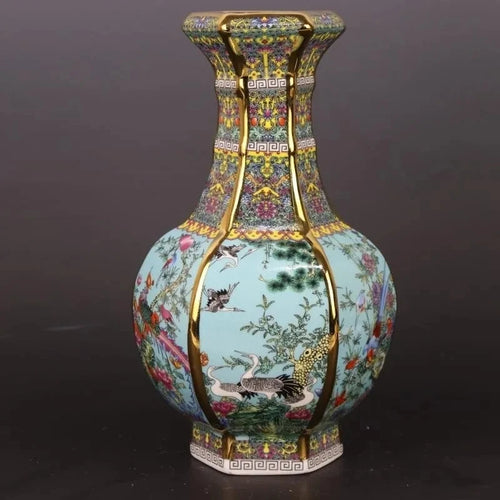 Royal Chinese Porcelain Decorative Flower Jingdezhen Vase - 26cm - The Finishing Touch Decor, LLC