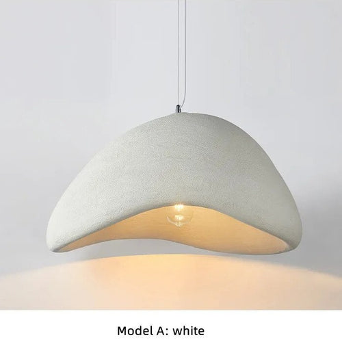 Wabi Sabi White Hanging Dome Pendant Chandelier - The Finishing Touch Decor, LLC