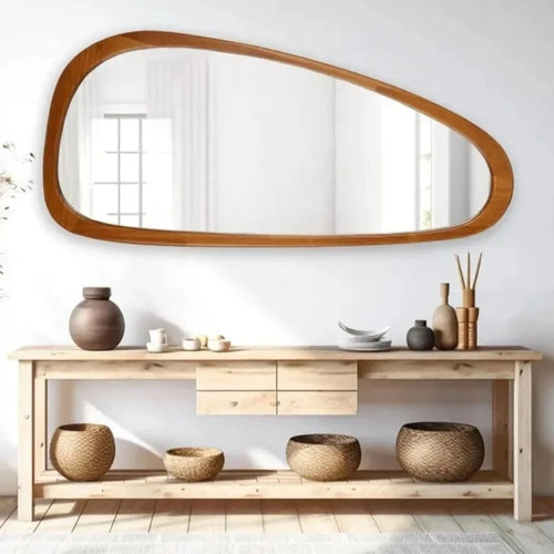 Irregular Nordic Wood Frame Large Full Length Wall Mirrors - The Finishing Touch Decor, LLC