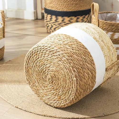 Natural Wicker Straw Hand-Woven Bamboo Decorative Storage Basket Planters - The Finishing Touch Decor, LLC