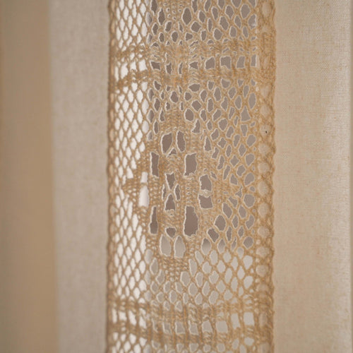 Crocheted Sheer Cream Cotton Boho Tasseled Curtains - The Finishing Touch Decor, LLC