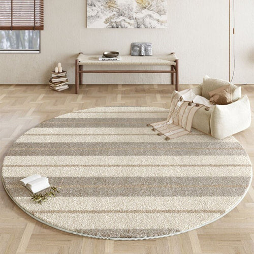 Wabi-sabi Style Neutral Large Round Carpet Plush Soft Fluffy Area Rug - The Finishing Touch Decor, LLC