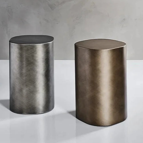 Brushed Metal Modern Minimalist Side Table - The Finishing Touch Decor, LLC