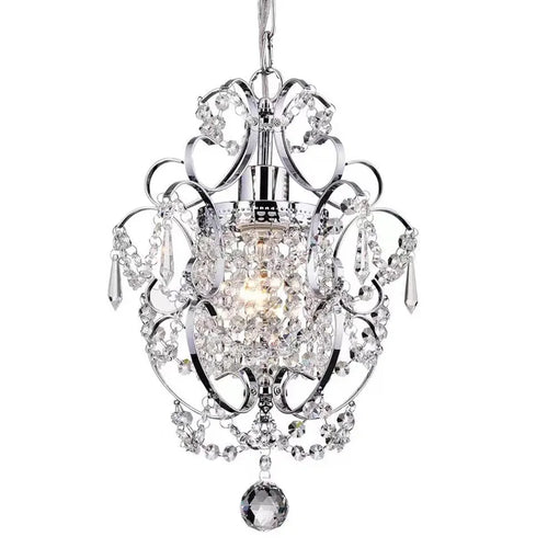 Chrome Mini Crystal Pendant Chandelier Pendant Light - The Finishing Touch Decor, LLC