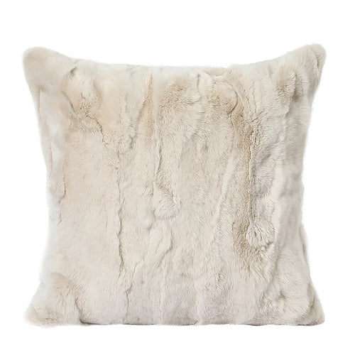 Modern Soft Luxury Rabbit Fur Throw Pillow Cover - 45x45cm - The Finishing Touch Decor, LLC