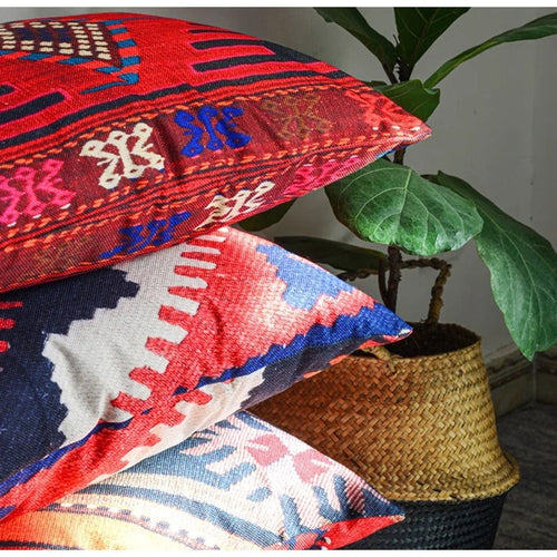 Colorful Pattern Lumbar Bohemian Throw Pillow Covers - The Finishing Touch Decor, LLC