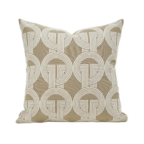 Nordic Light Oatmeal Patterned Throw Pillow Cover - The Finishing Touch Decor, LLC