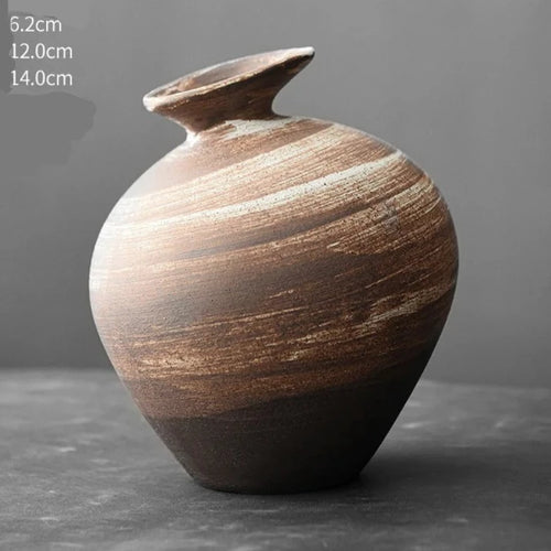 Brushed Terracotta Japanese Style Minimalist Vases - The Finishing Touch Decor, LLC