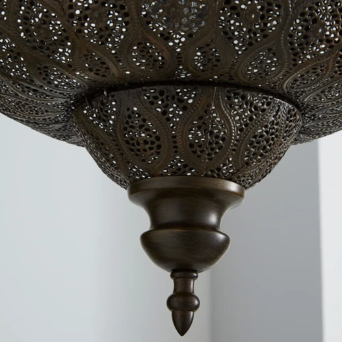 Iron Moroccan Mandela Pattern Pendant Shade Light - The Finishing Touch Decor, LLC