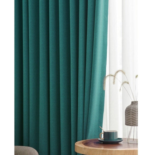 Heavy Blackout Cotton Linen Luxury Curtains - Color Variety - The Finishing Touch Decor, LLC