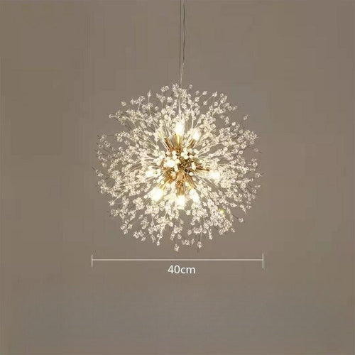 Spherical Dandelion Crystal Gold or Chrome Pendant LED Chandelier - The Finishing Touch Decor, LLC