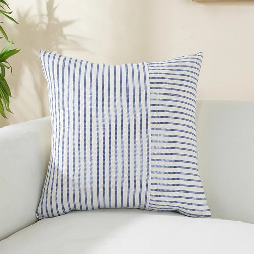 Thick Cotton Linen Pin-Striped Throw Pillow Covers - The Finishing Touch Decor, LLC